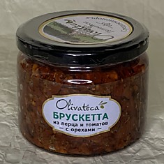 Брускетта из перца и томатов с орехами, 290/190г OLIVATECA