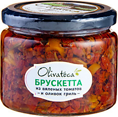 Брускетта из вяленых томатов и оливок гриль 290/190г OLIVATECA