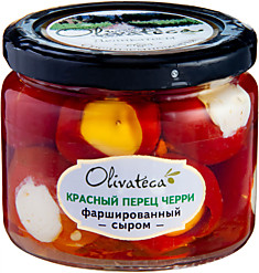 Красный перец Черри с сыром, 290г OLIVATECA