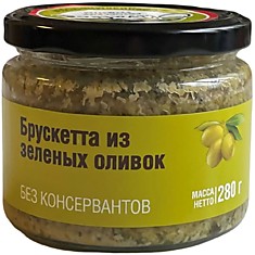 Брускетта "Olivateca" из зеленых оливок 280 г